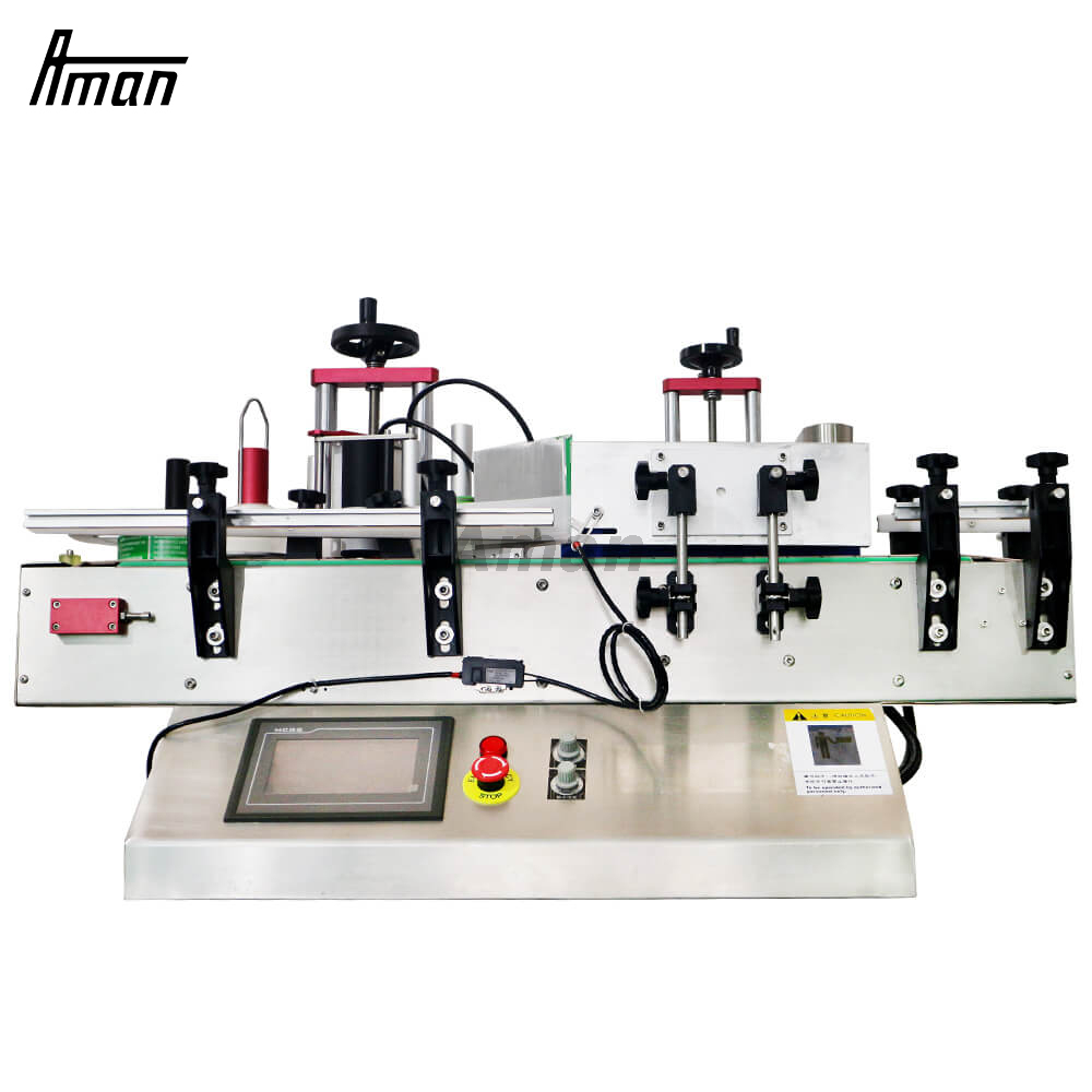 Automatic Adhesive Label Sticker Labeling Machine For Round Jars/Bottles/Cans